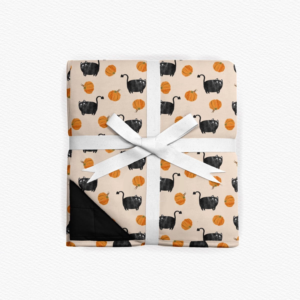 Happy Cat-O-ween Toddler quilt blanket bamboo viscose