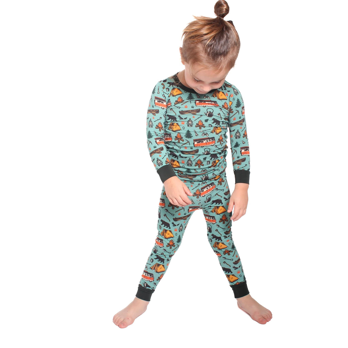 Camp life two pieces pajamas sets bamboo viscose